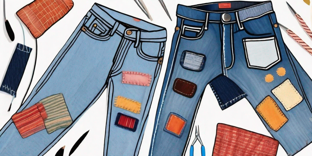 Stylishly Repair Your Worn Jeans with Iron-On Patches
